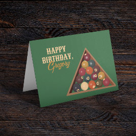 Vintage Billiard Balls Custom Pool Table Themed Karte