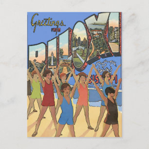 Vintage Biloxi MS Postkarte