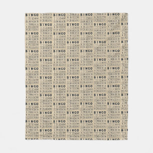 Vintage-Bingo-Kartenmuster Fleecedecke