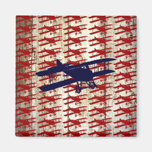 Vintage Biplane für Geschenke aus der Stallholz-Lu Magnet