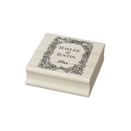 Vintage Bird & Blume-Wraath-Hochzeit, Jahrestag Gummistempel
