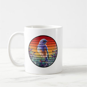 VINTAGE BIRD FLORAL-BLUME KAFFEETASSE