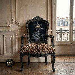 Vintage Bird Gothic Raven King Crown Decoupage Seidenpapier