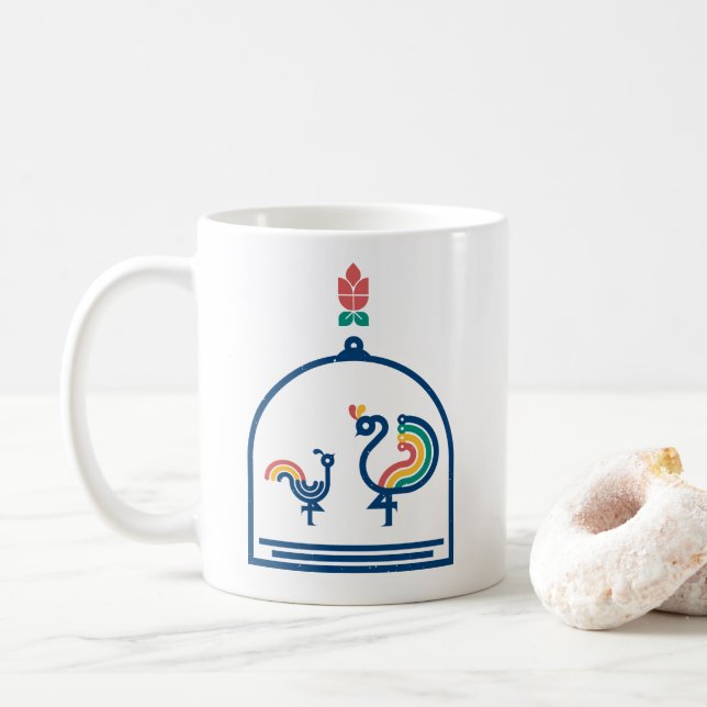 Vintage Bird Mug Kaffeetasse (Mit Donut)