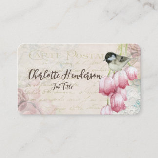Vintage Bird-Visitenkarte Visitenkarte