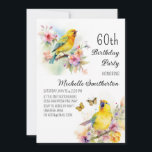 Vintage Birds Kanarische Blume 60. Geburtstag Einladung<br><div class="desc">Hübsche Vintage 60. Geburtstagsfeier mit gelben Kanaren,  die in den Zweigen eines Baumes singen,  der mit Frühlingsblumen blüht. Kontaktieren Sie mich,  um Hilfe bei Ihren Anpassungen zu erhalten oder um zusätzliche Matching oder Koordination von Zazzle Produkten für Ihre Feier zu beantragen.</div>