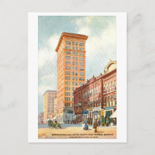 Vintage Birmingham, Alabama, Straßenszene Postkarte