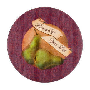 Vintage Birnen Retro Frucht Alte Schule Schneidebrett