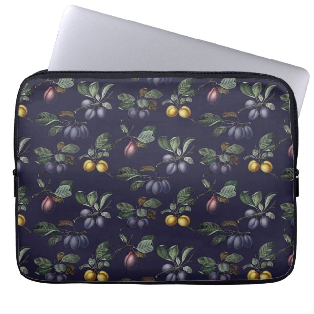 Vintage Birnen und Pflaumen Laptopschutzhülle (Vorderseite)