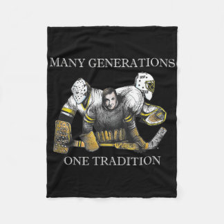 Vintage bis moderne Evolution des Erbes der Hockey Fleecedecke