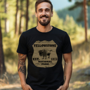 Vintage-Bison Yellowstone-Nationalpark T-Shirt