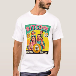 Vintage Bitcoin-BTC-Werbung Kryptowährung T-Shirt