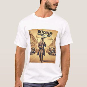 Vintage Bitcoin Kryptowährung Design T-Shirt