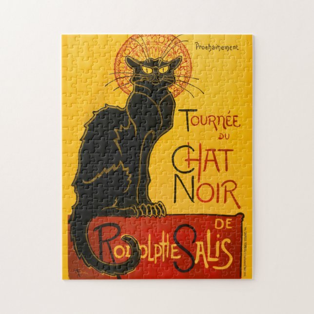 Vintage Black Cat Art Nouveau Chat Noir Steinlen (Vertikal)