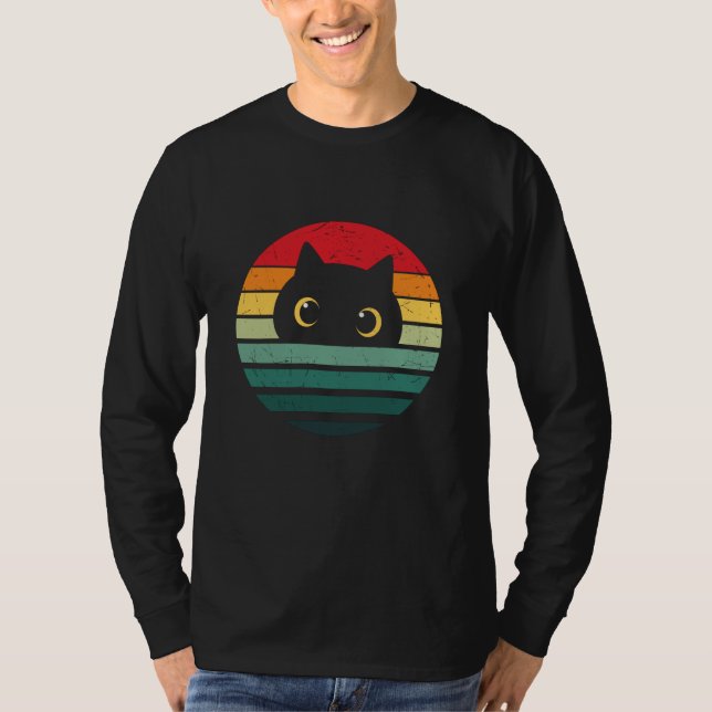 Vintage Black Cat T-Shirt (Vorderseite)