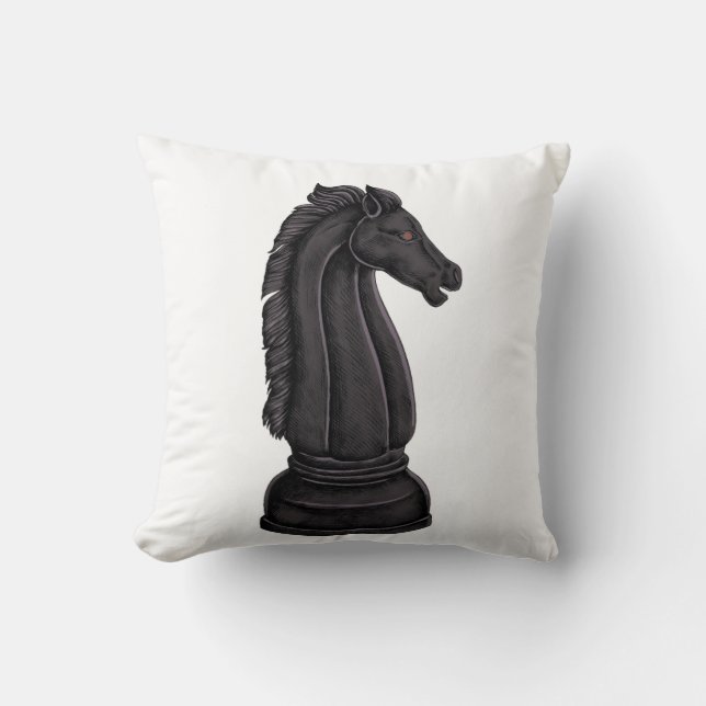 Vintage black chess piece  kissen (Vorderseite)