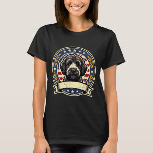 Vintage Black Labradoodle Hund Retro Art Design fü T-Shirt