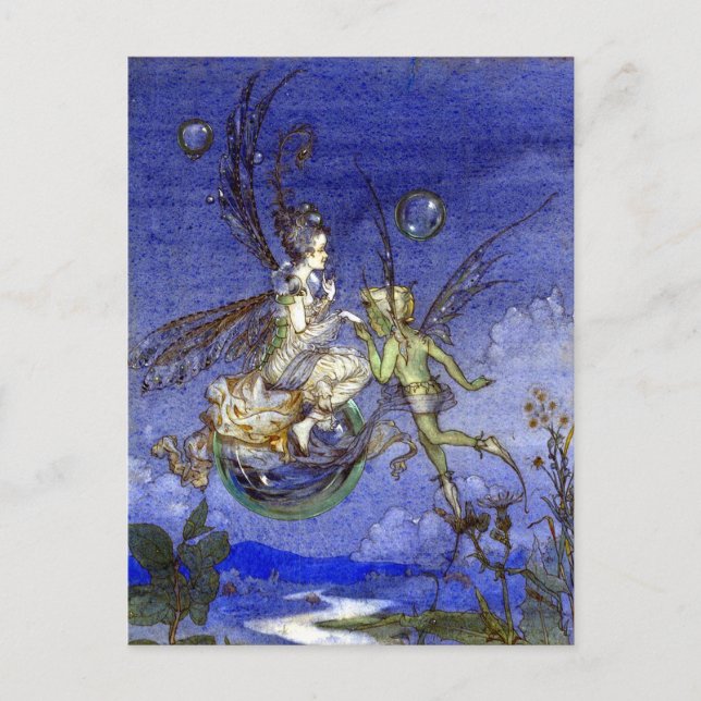 Vintage Blase Postkarte (Vorderseite)