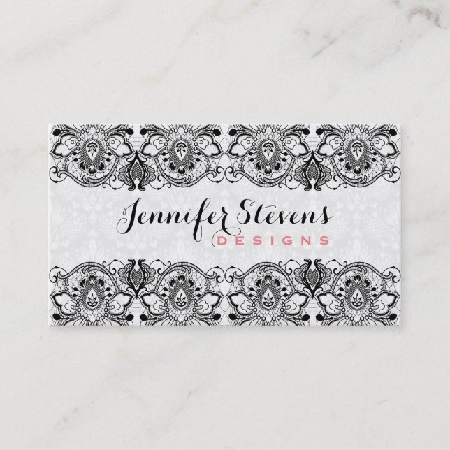 Vintage bläserne Spitze 2 Visitenkarte (Vorderseite)