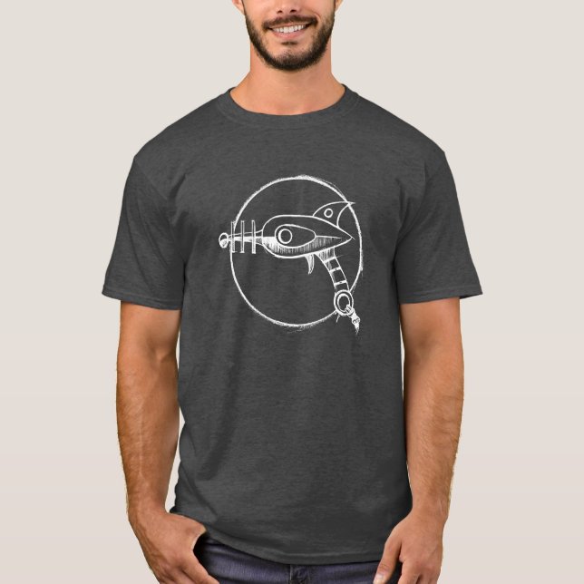 Vintage Blaster-Skizze zeichne Kunstwerk Tshirt (Vorderseite)