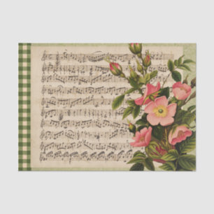 Vintage Blatt-Karo-Tissue-Papiere für wild lebende Seidenpapier