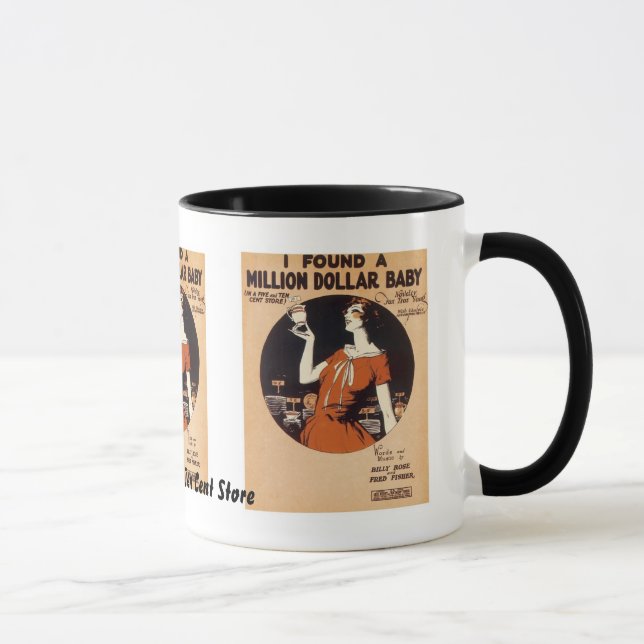 Vintage Blatt-Musik-Tasse Tasse (Rechts)