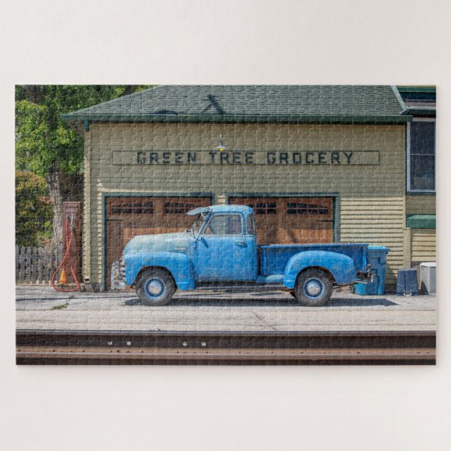 Vintage Blau Chevy (Horizontal)
