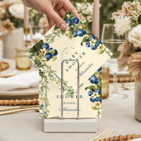 Vintage Blaubeer-Botanik-Baby-Party