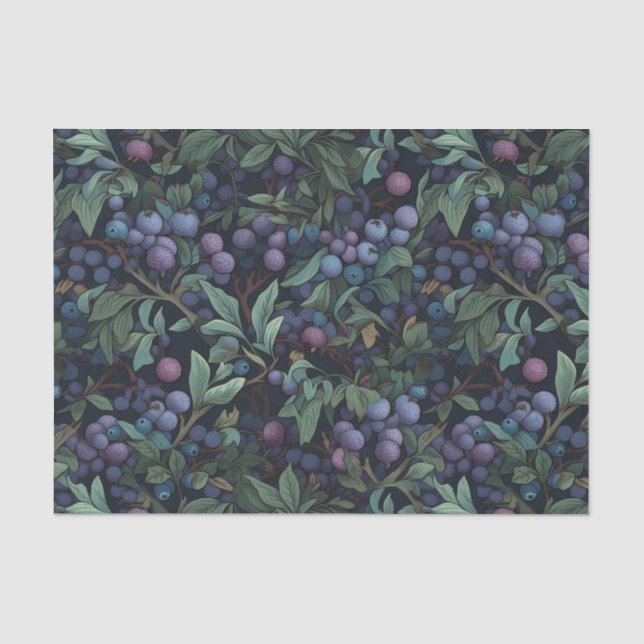 Vintage Blaubeeren Seidenpapier (Vorderseite)