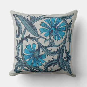 Vintage blaue antike Blume Kunsthandwerk rustikal Kissen