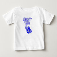 Vintage blaue Gitarre mit motivierend Worten