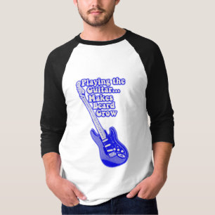 Vintage blaue Gitarre mit motivierend Worten T-Shirt