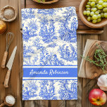Vintage blaue Joule Geschirrtuch<br><div class="desc">Vintages, blaues Handtuch aus Jouy bedrucktem Küchentuch. Dieses Vintage Küchenhandtuch wird durch die exquisiten Designs französischer Landschaftsbilder inspiriert. Die schönen, eleganten und raffinierten Toilabdrücke sind im Augenblick ein Alltagswut. Die Designs sind klassisch und romantisch mit stilvollen Farben. Das perfekte Geschenk zum Geburtstag, Valentinstag, Weihnachten oder zu jeder anderen Gelegenheit.</div>