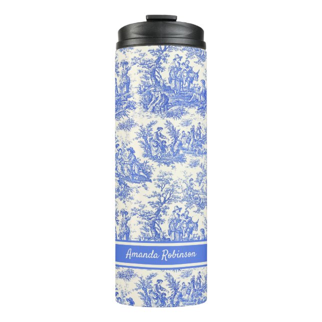 Vintage blaue Joule Thermosbecher (Vorderseite)