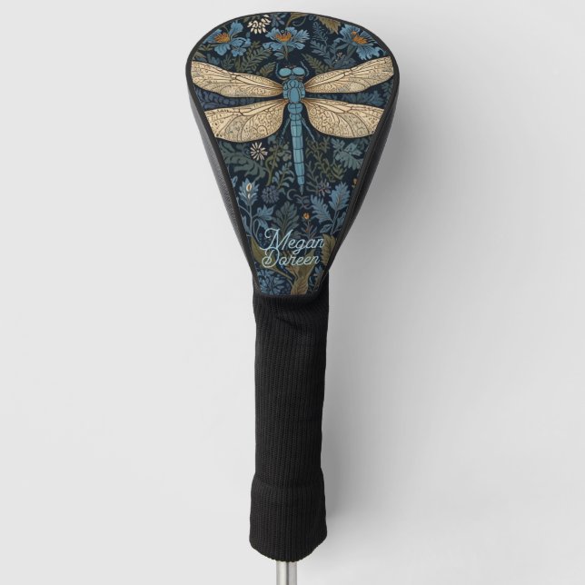 Vintage blaue Libelle Golf Headcover (Vorderseite)