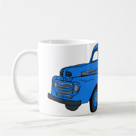 Vintage blaue LKW-Kaffeetasse/Tasse Kaffeetasse
