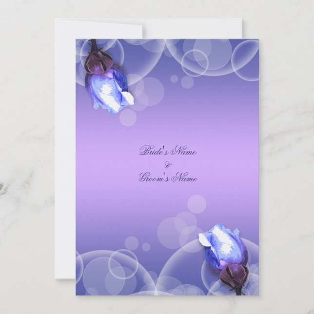 Vintage Blaue Rose Antike Fantasiehochzeit Einladung (Vorderseite)