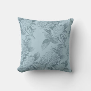 Vintage blaue Rose Kissen
