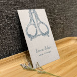 Vintage Blaue Schere Hair Stylist Elegante Linen Visitenkarte<br><div class="desc">Hair Stylist Vintag Blue Scissor Classic Linen Business Cards.</div>