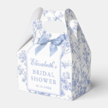 Vintage Blaue Schleife Florale Hochzeitsdusche
