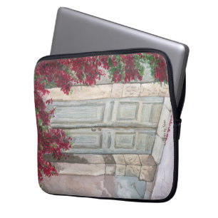 Vintage Blaue Tür  Laptopschutzhülle
