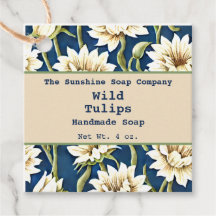 Vintage blaue und cremefarbene Seife