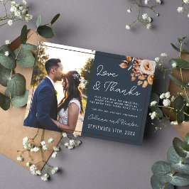 Vintage blauer Herbst getrocknete Blume Danke