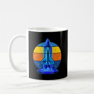 Vintage Blaues Space Shuttle Raumschiff Kaffeetasse