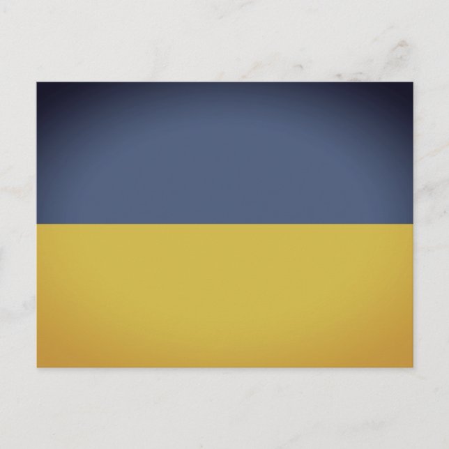 Vintage blaugelbe ukrainische Flaggenkarten Postkarte (Vorderseite)