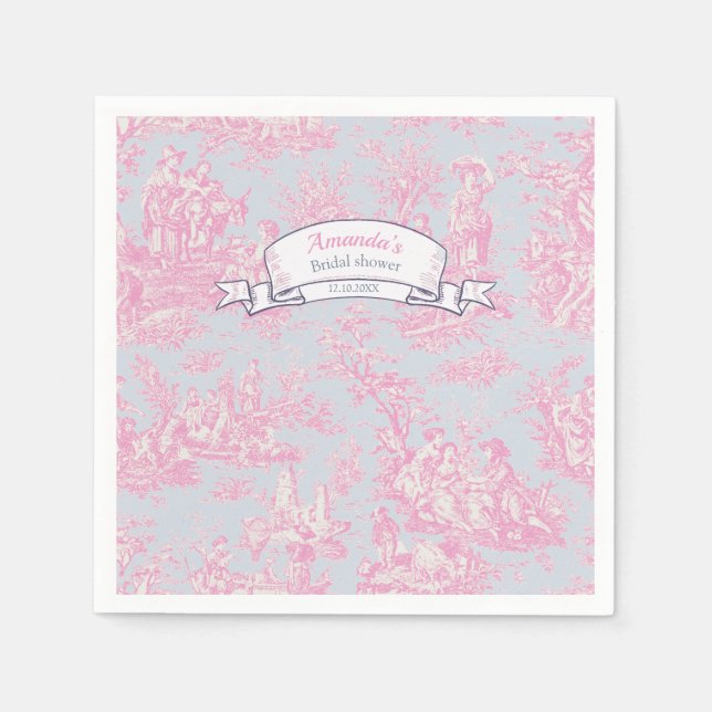 Vintage bläulich-rosa Dusche Serviette (Vorderseite)