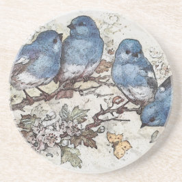 Vintage Blauvogeldarstellung Getränkeuntersetzer