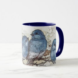 Vintage Blauvogeldarstellung Tasse