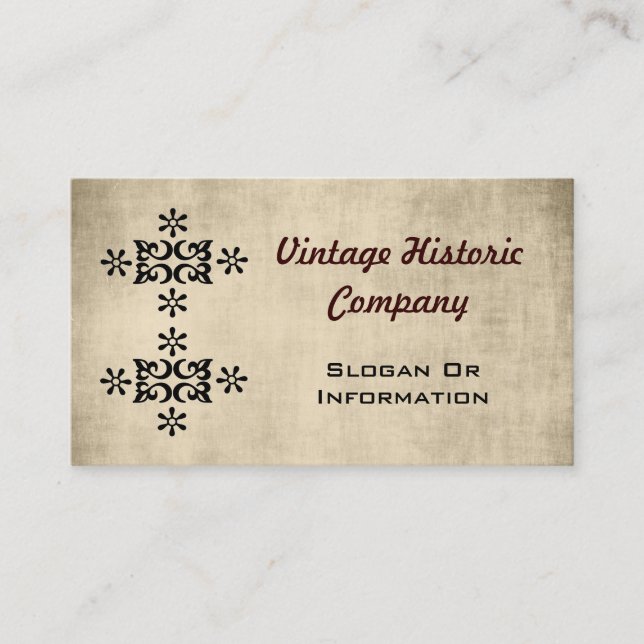 Vintage Blick-Designer-Geschäfts-Karten Visitenkarte (Vorderseite)