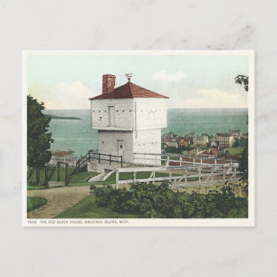Vintage Block House Mackinac Island Michigan Postkarte